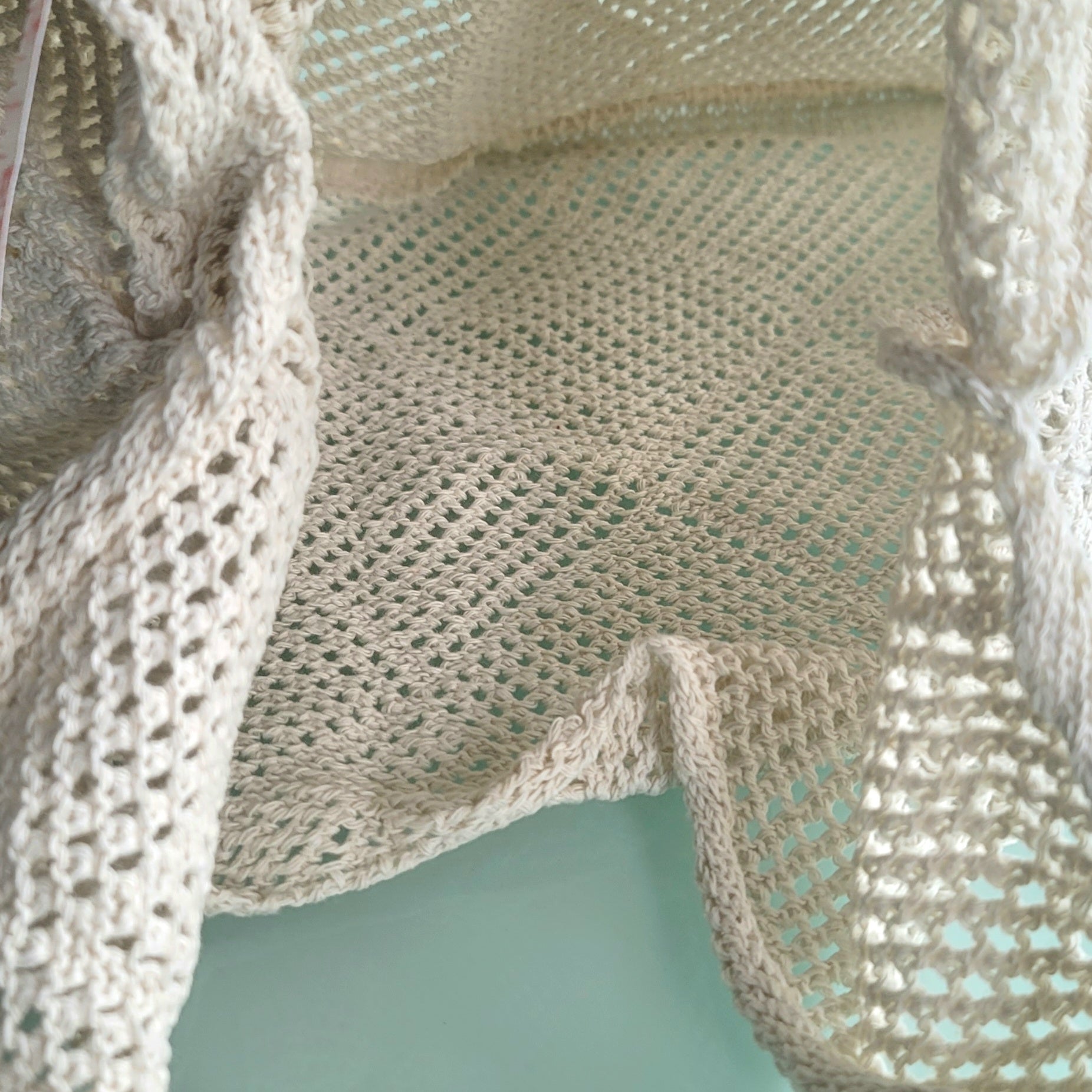 Stylish Geometric Crochet Beach Tote Bag