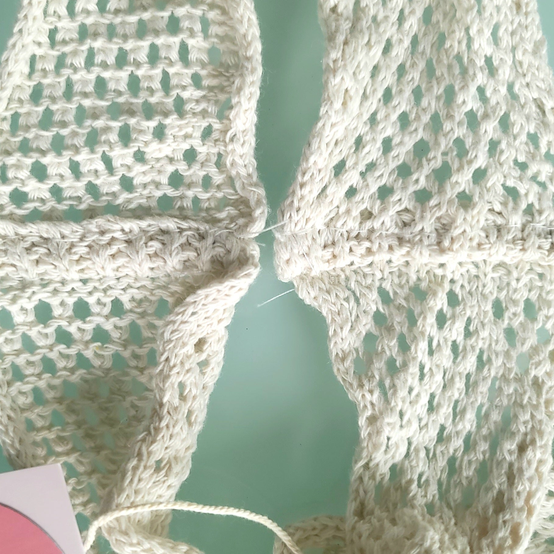 Stylish Geometric Crochet Beach Tote Bag