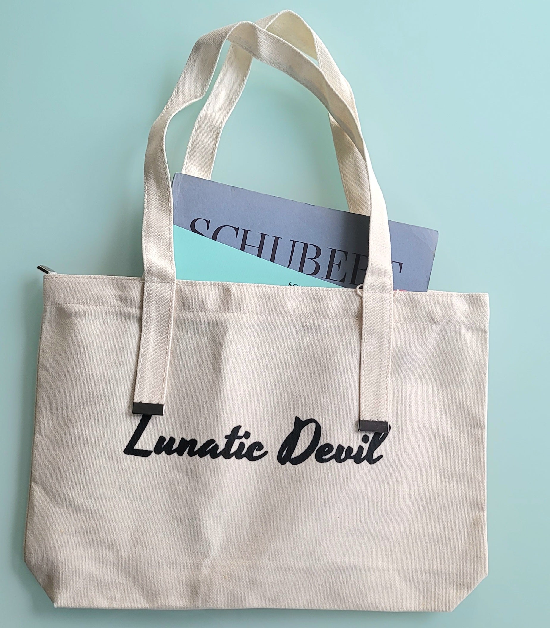 Lunatic Devil canvas tote