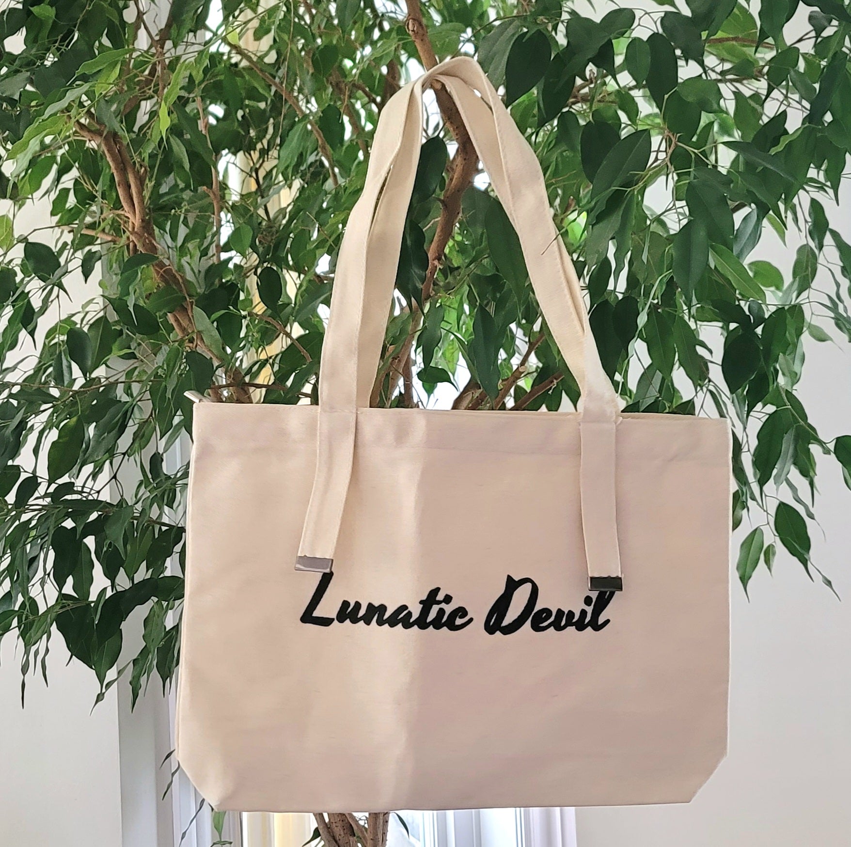 Lunatic Devil canvas tote