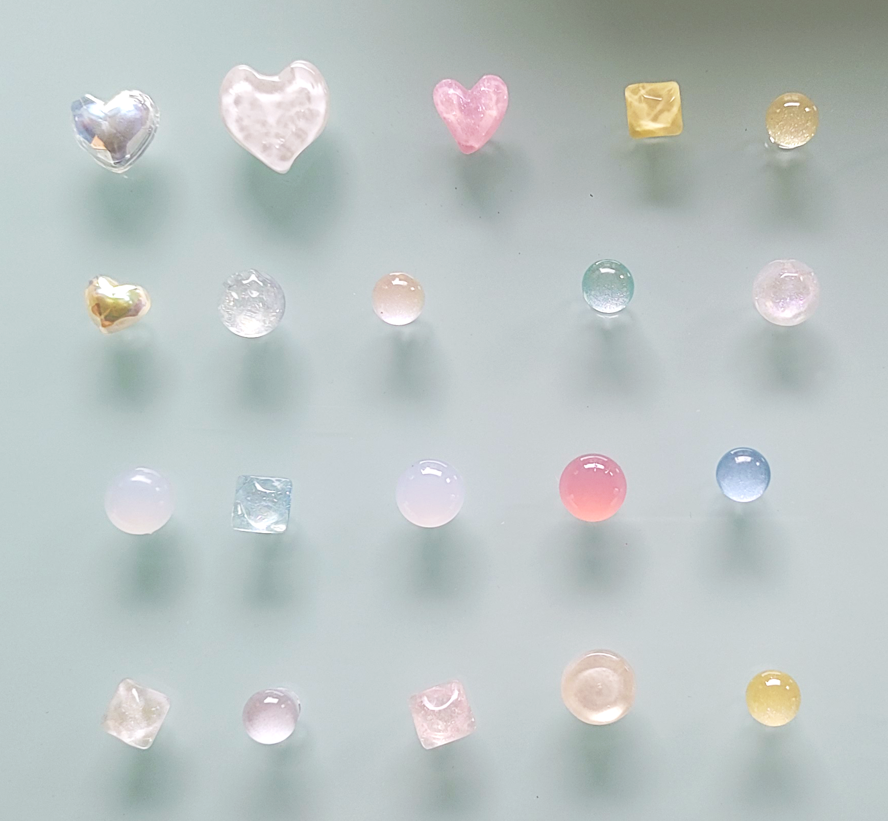 Moon stone charms , 20 pcs