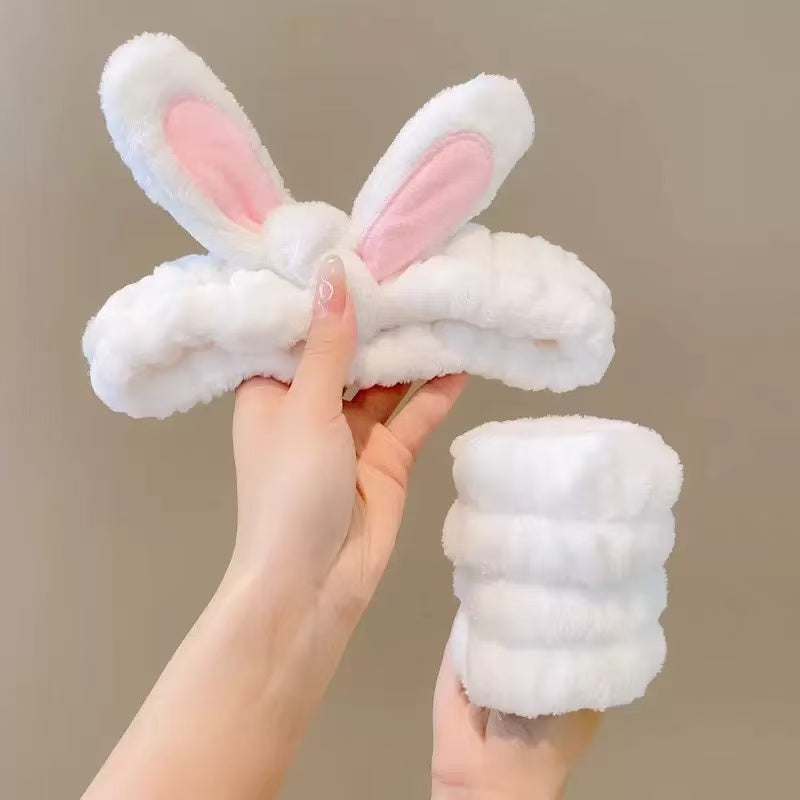 3 pcs , Rabbit Hair band+wrist
