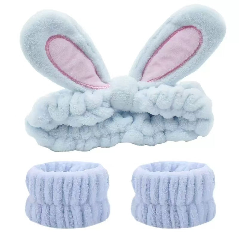 3 pcs , Rabbit Hair band+wrist
