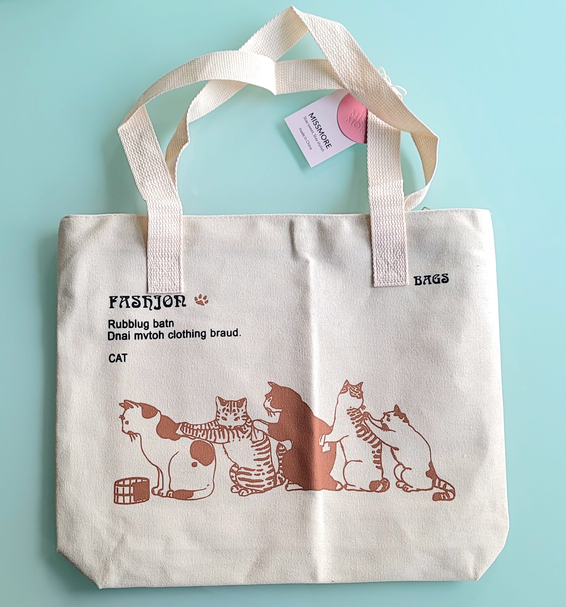 Cat Canvas tote bag