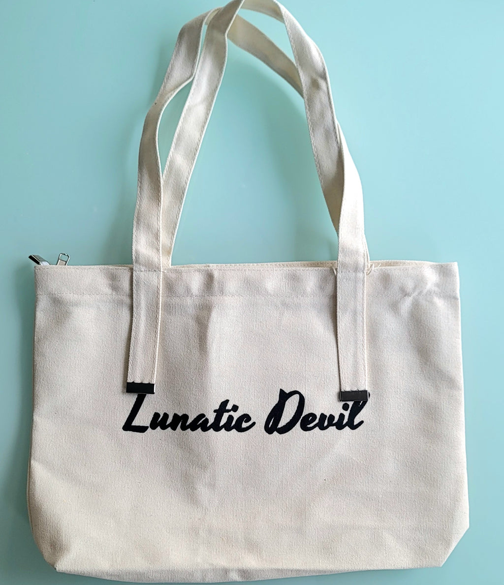 Lunatic Devil canvas tote