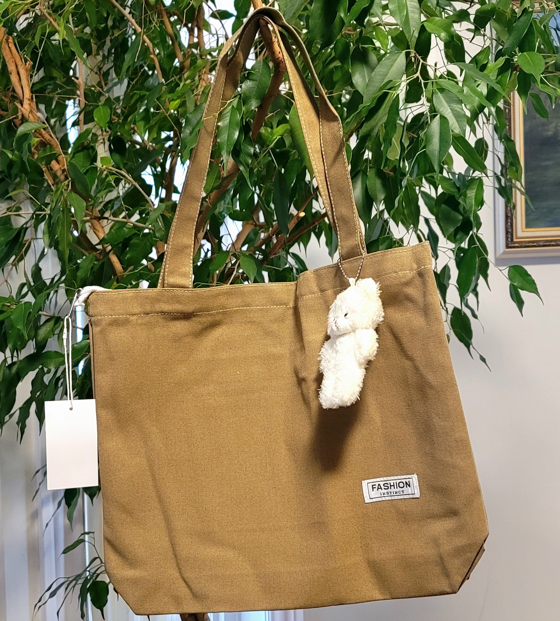 Bear Doll Canvas Tote
