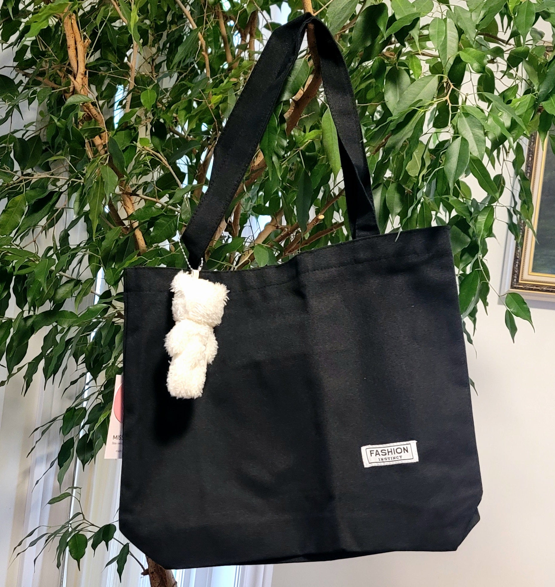 Bear Doll Canvas Tote